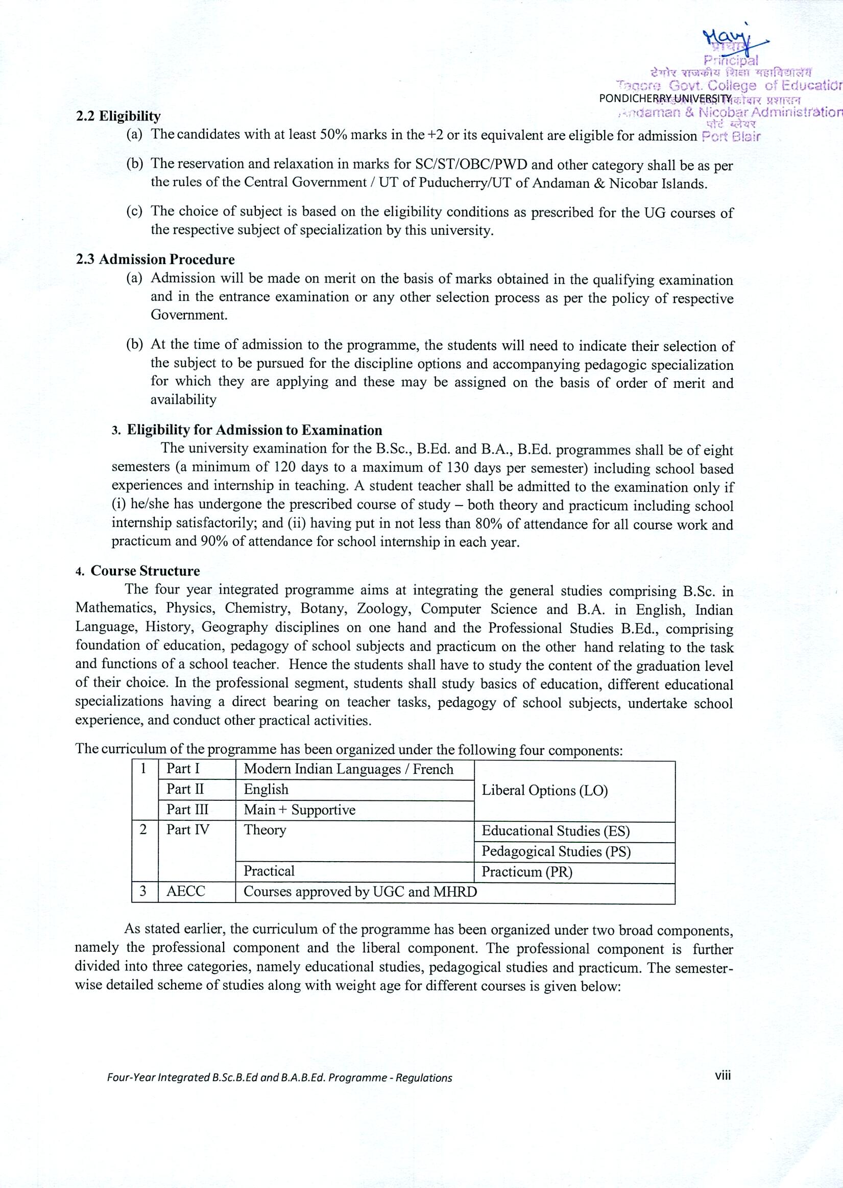 Examination schedule page 8
