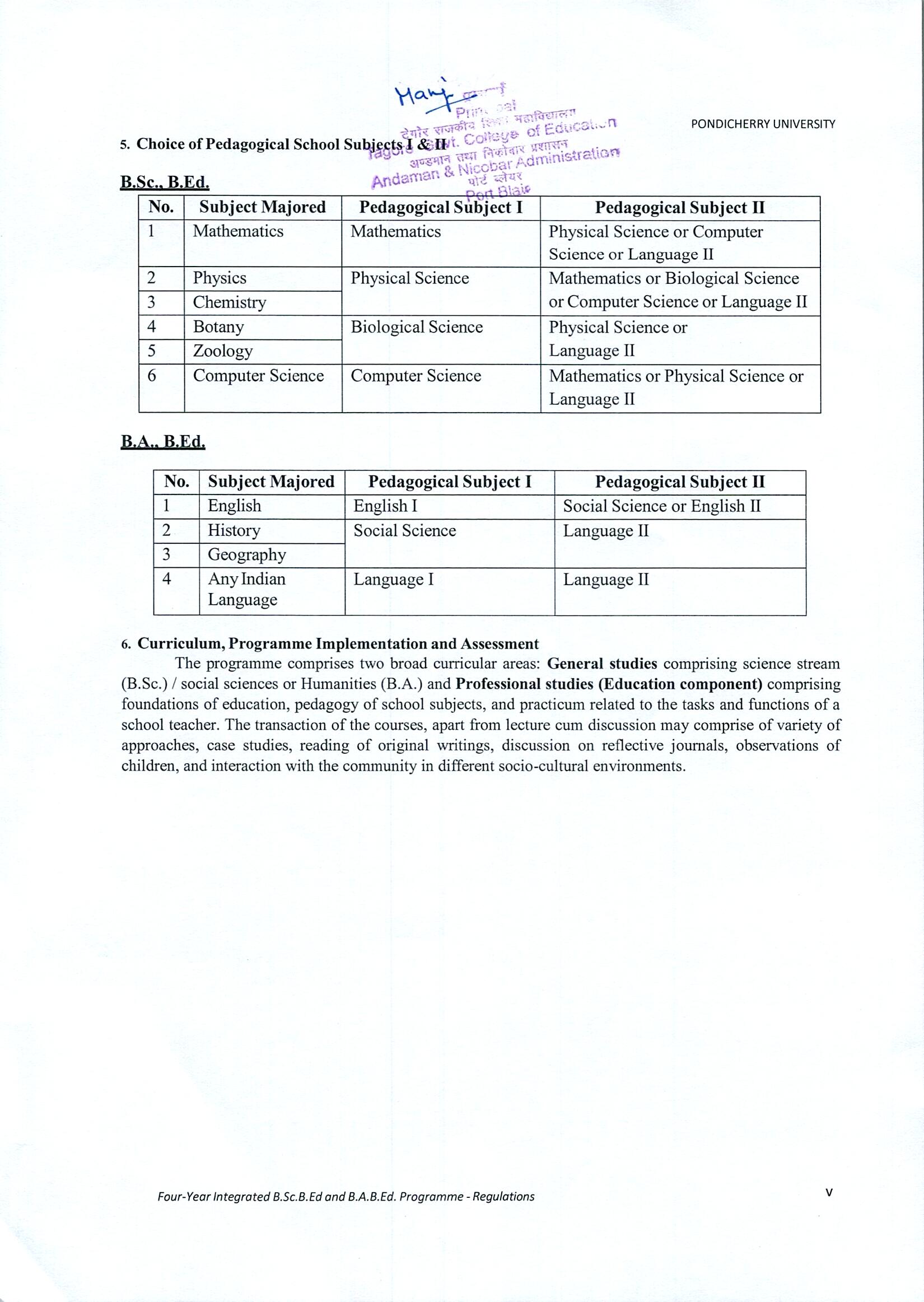 Examination schedule page 11